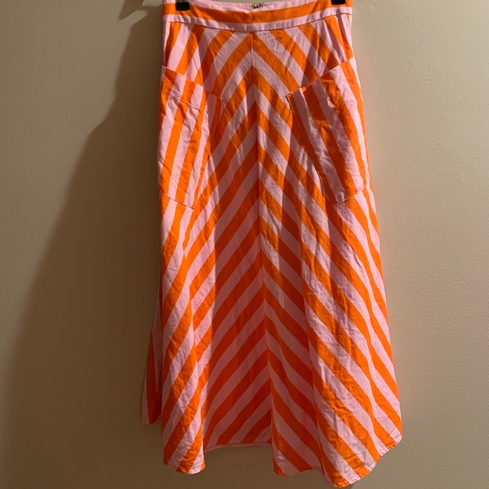 Kate spade deck strip midi skirt